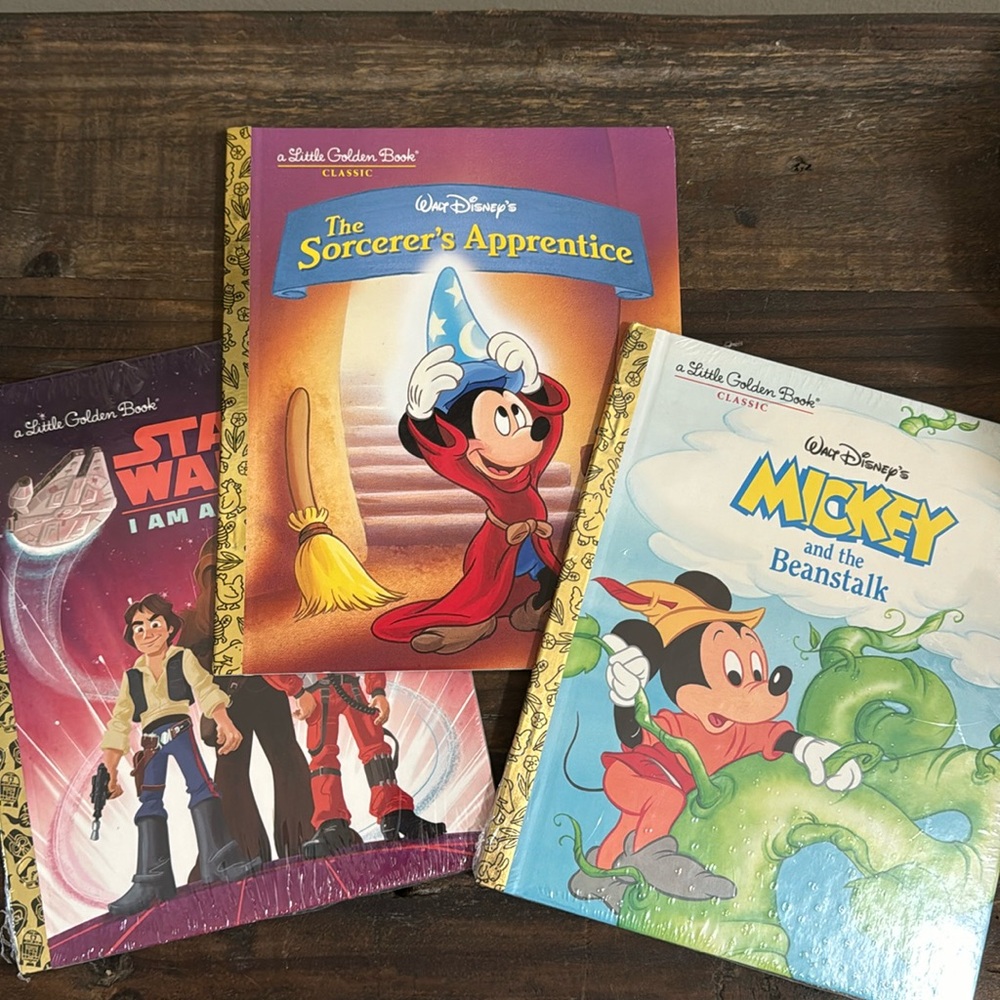Little Golden Books (New)-Set of 3- Walt Disney’s  Classics & Stars Wars-New